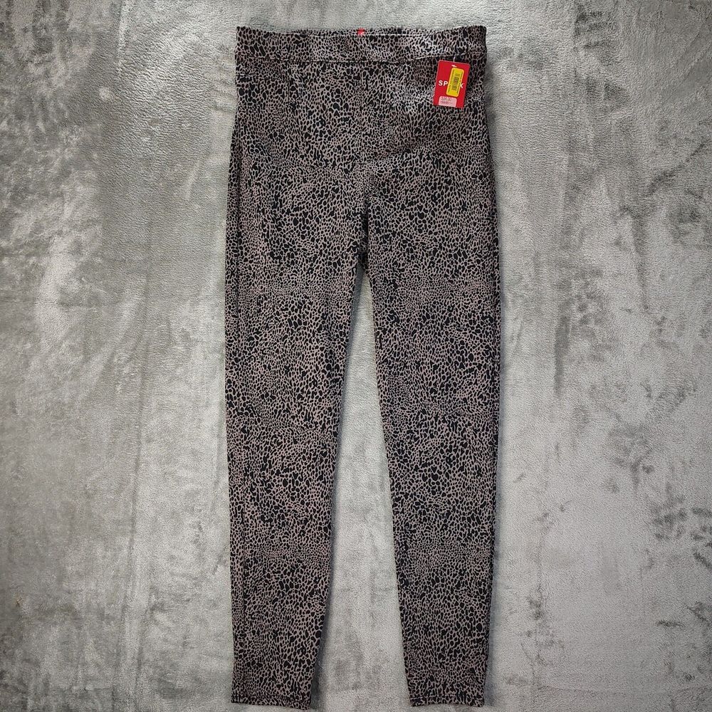 Spanx Leggings Womens Size Medium Tan Cheetah Print Jean-ish Ankle Pant Jeggings